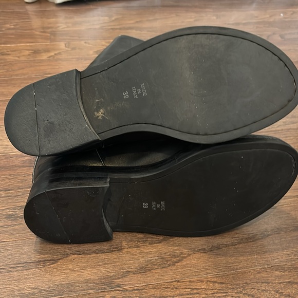 Ann Demeulemeester black w/gold shine fold over boots gently worn size 39 - Picture 3 of 11